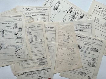 Los recetarios que Tefi guarda