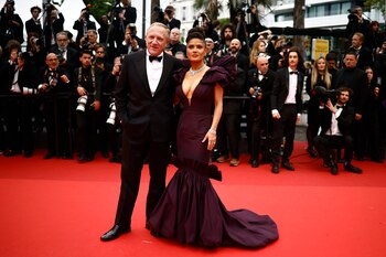 Salma Hayek y su esposo,