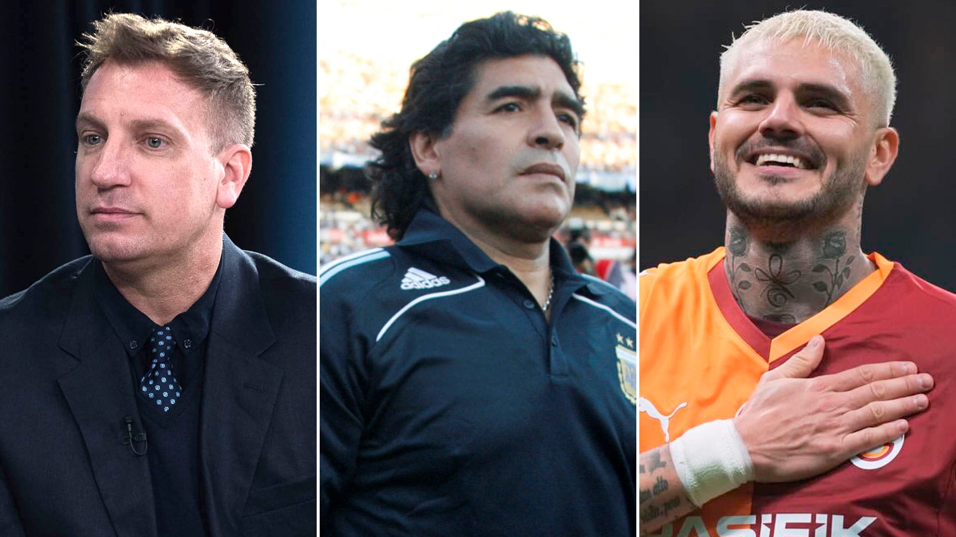 Maxi López, Diego Maradona y Mauro Icardi