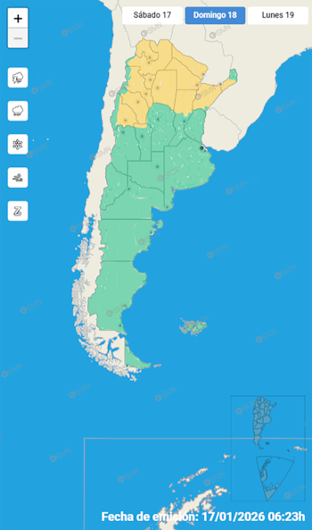 El mapa nacional de alerta