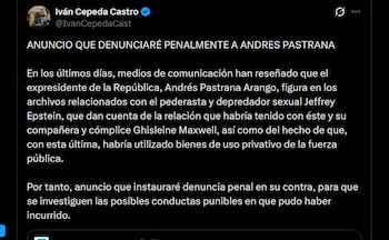 Iván Cepeda anunció la denuncia