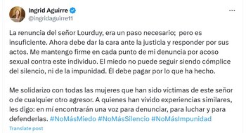 La representante denunció a Lorduy por acoso sexual - crédito @Ingridauirre11/X