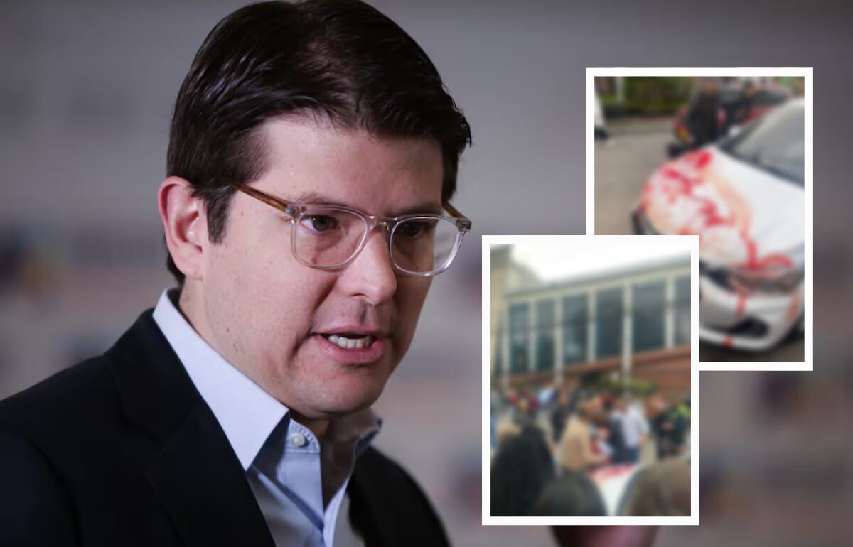 El candidato estaba en un evento político en la localidad de Fontibón - crédito Montaje Infobae (Colprensa/X)