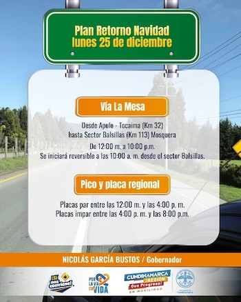 Desde las 12:00 p.m. habrá