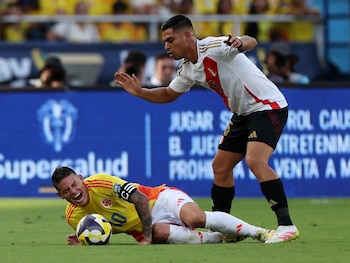 James Rodríguez in action for Colombia