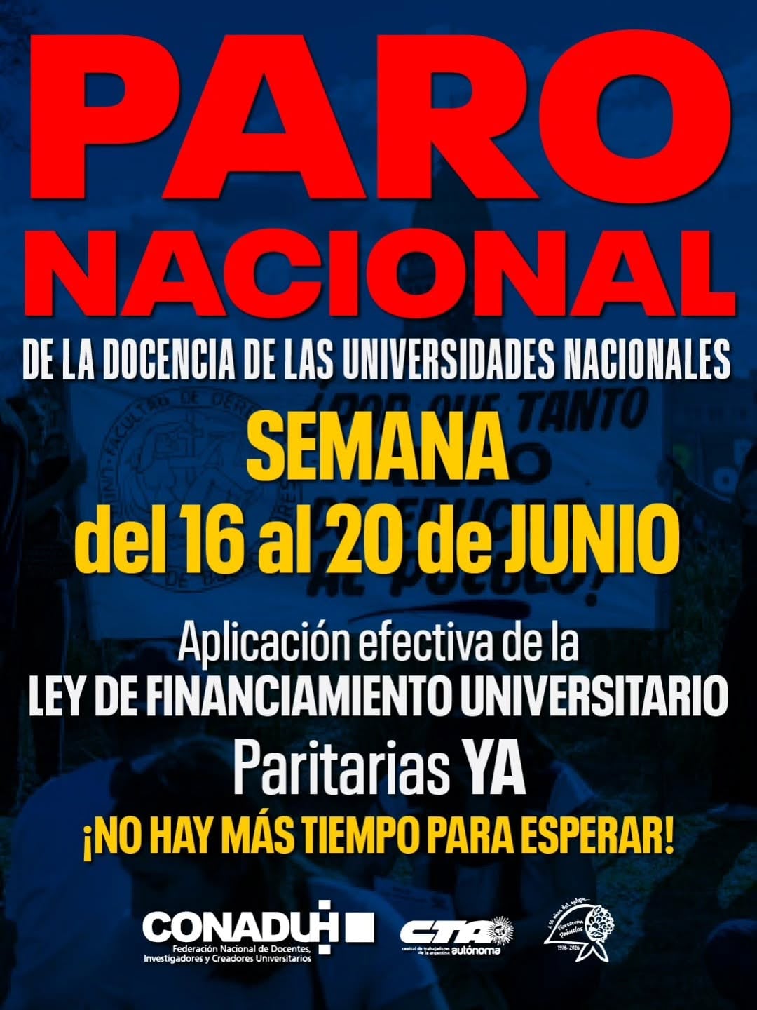 La convocatoria de Conadu Histórica
