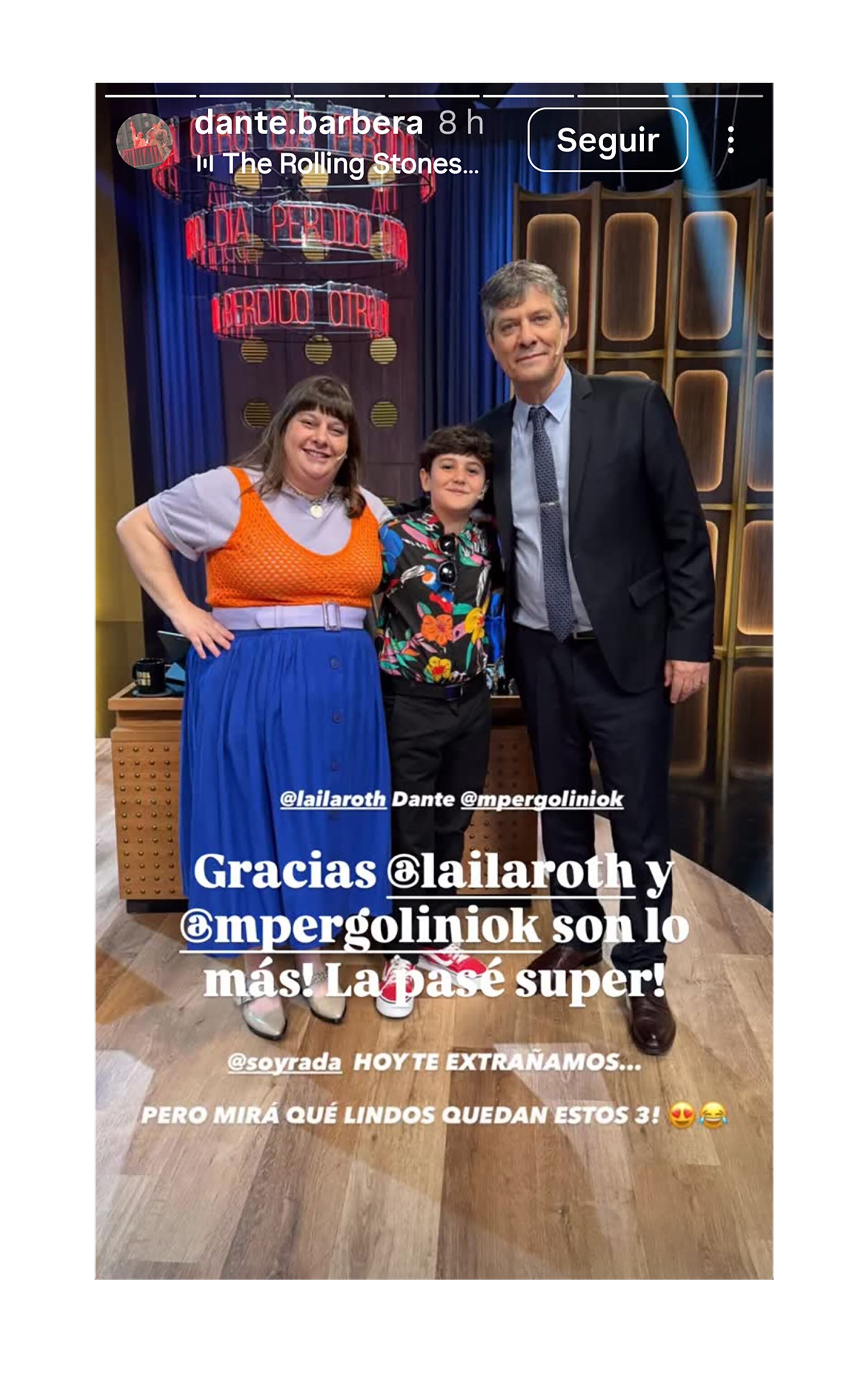 Mario Pergolini, figura habitual del ciclo, se mostró sorprendido ante la conducción inesperada de Dante Barbera en el estudio