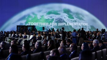 Delegados en la cumbre climática