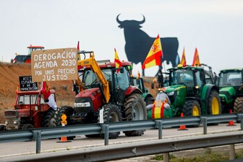 Protesta de agricultores españoles por