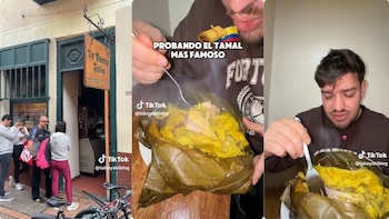 Turista español probó el tamal