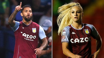 Douglas Luiz y Alisha Lehmann partida