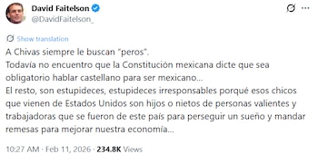 Faitelson defendió a los jugadores