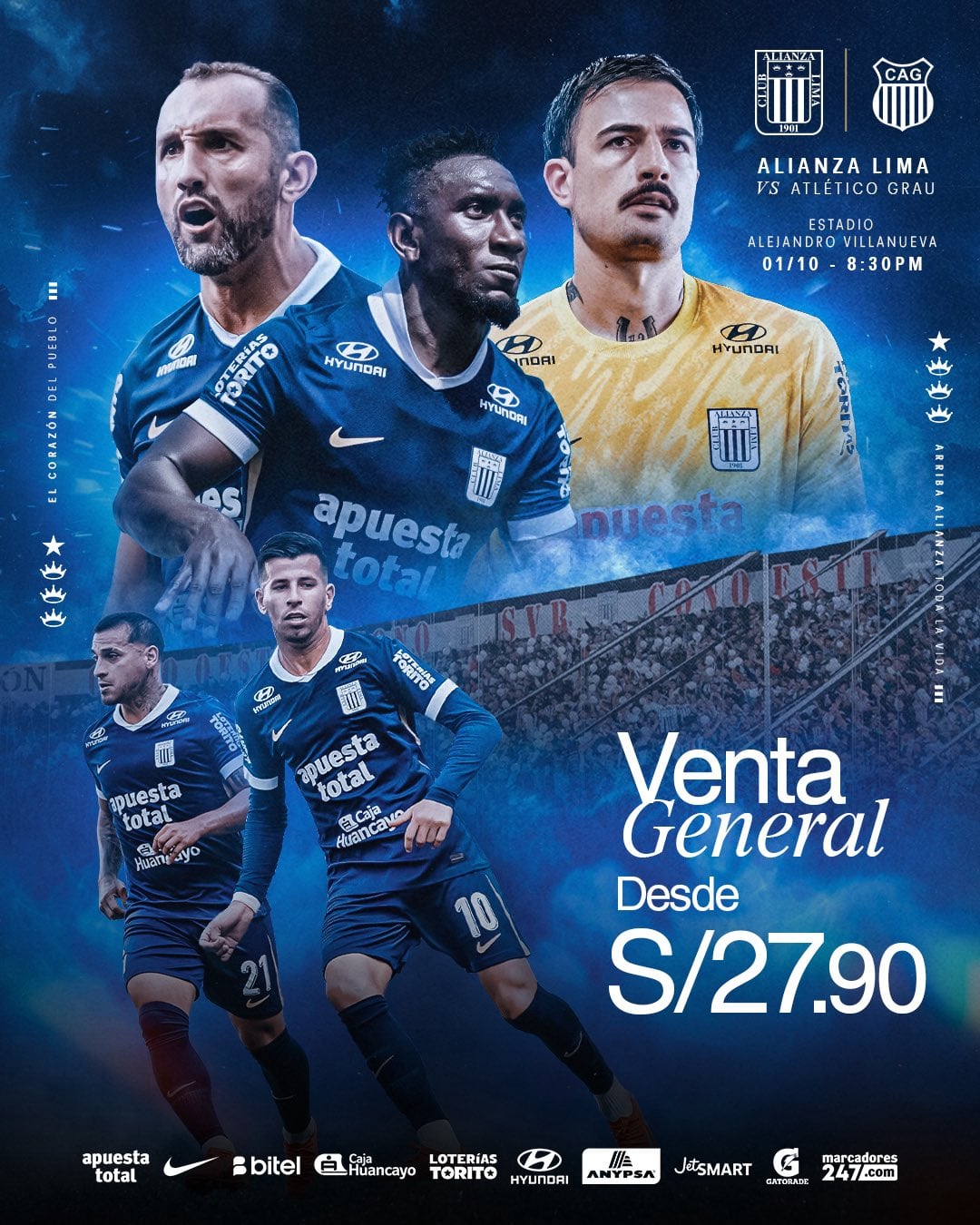 Precio de entradas para Alianza Lima vs Atlético Grau