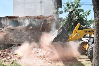 El búnker derribado