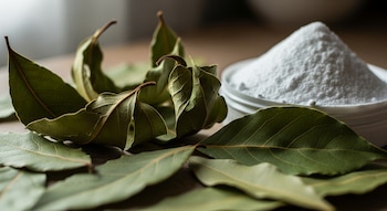 La imagen muestra hojas de