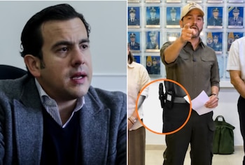 Rodrigo Lara recordó que el presidente Abelardo de la Espriella llegó a Santa Marta y que, estando en terreno, es conveniente que porte un arma - crédito Diego Pineda/Colprensa y @ABDELAESPRIELLA/X