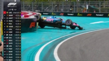 Choque de Lawson y vuelco: el impactante accidente que protagonizó Pierre Gasly en el Gran Premio de Miami