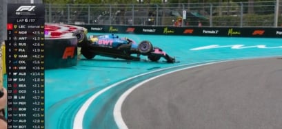 Espectacular vuelco de Gasly tras choque con Lawson en Miami: Colapinto siguió séptimo