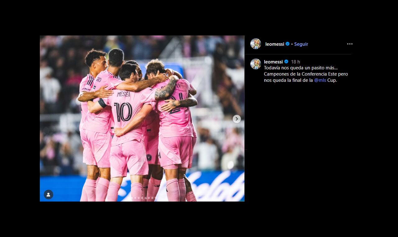 El posteo de Messi