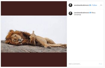 Zlatan Ibrahimovic saludó a sus