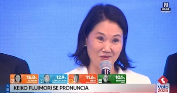 Resultados ONPE hoy: Keiko Fujimori asegura que el Perú está “más cerca de recuperar el orden”. Captura: Canal N.