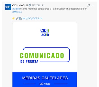 CIDH concede medidas cautelares a ingeniero desaparecido en Concordia el mismo día que los 10 mineros
