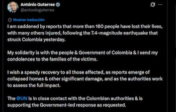 Antonio Guterres - crédito @antonioguterres/X