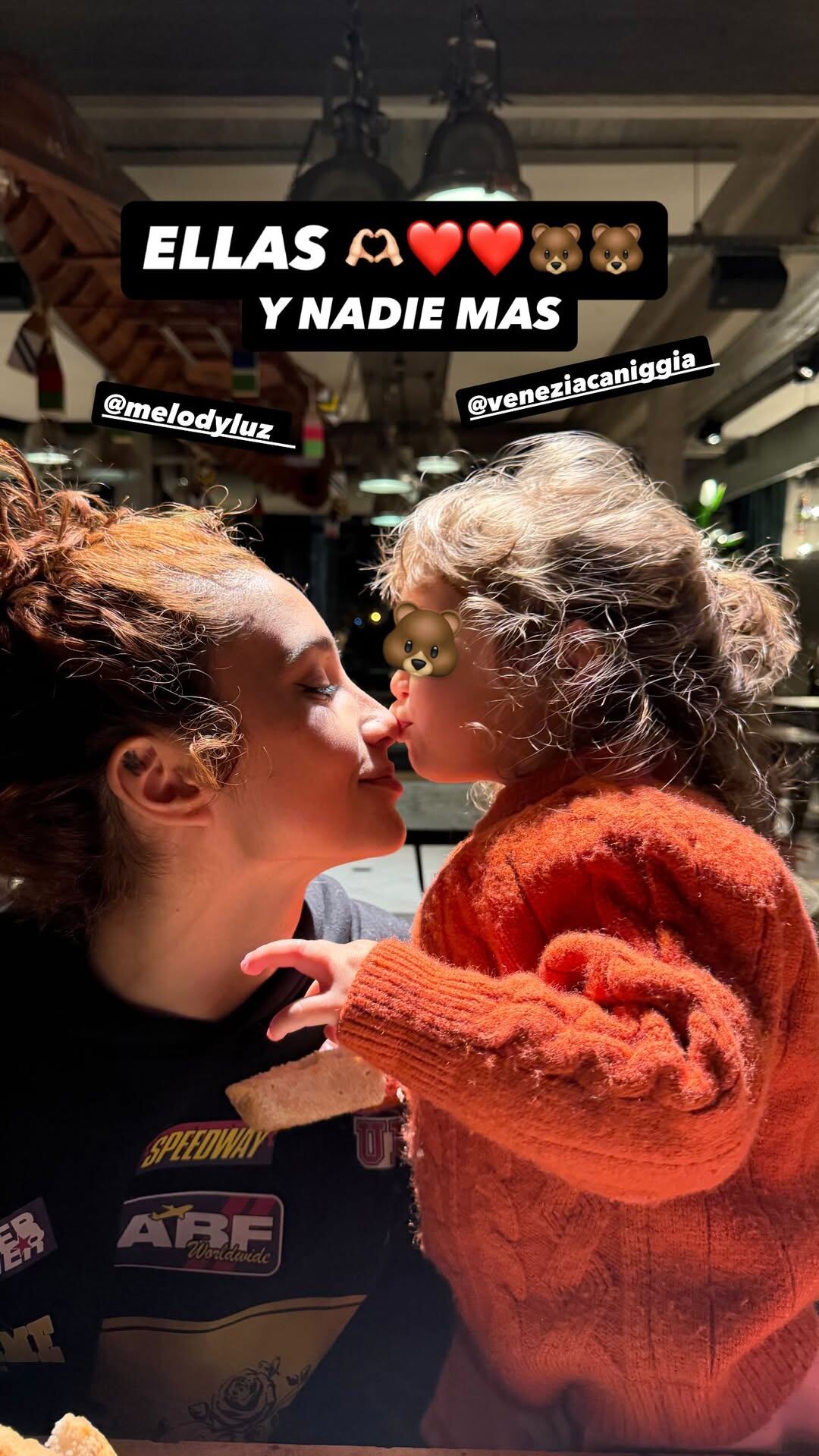 La foto que subió Alex Caniggia de Melody Luz y su hija