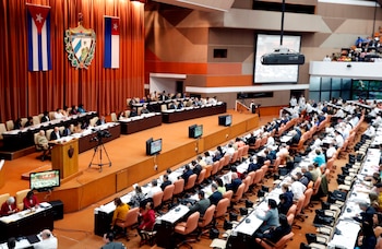 Vista general del Parlamento cubano