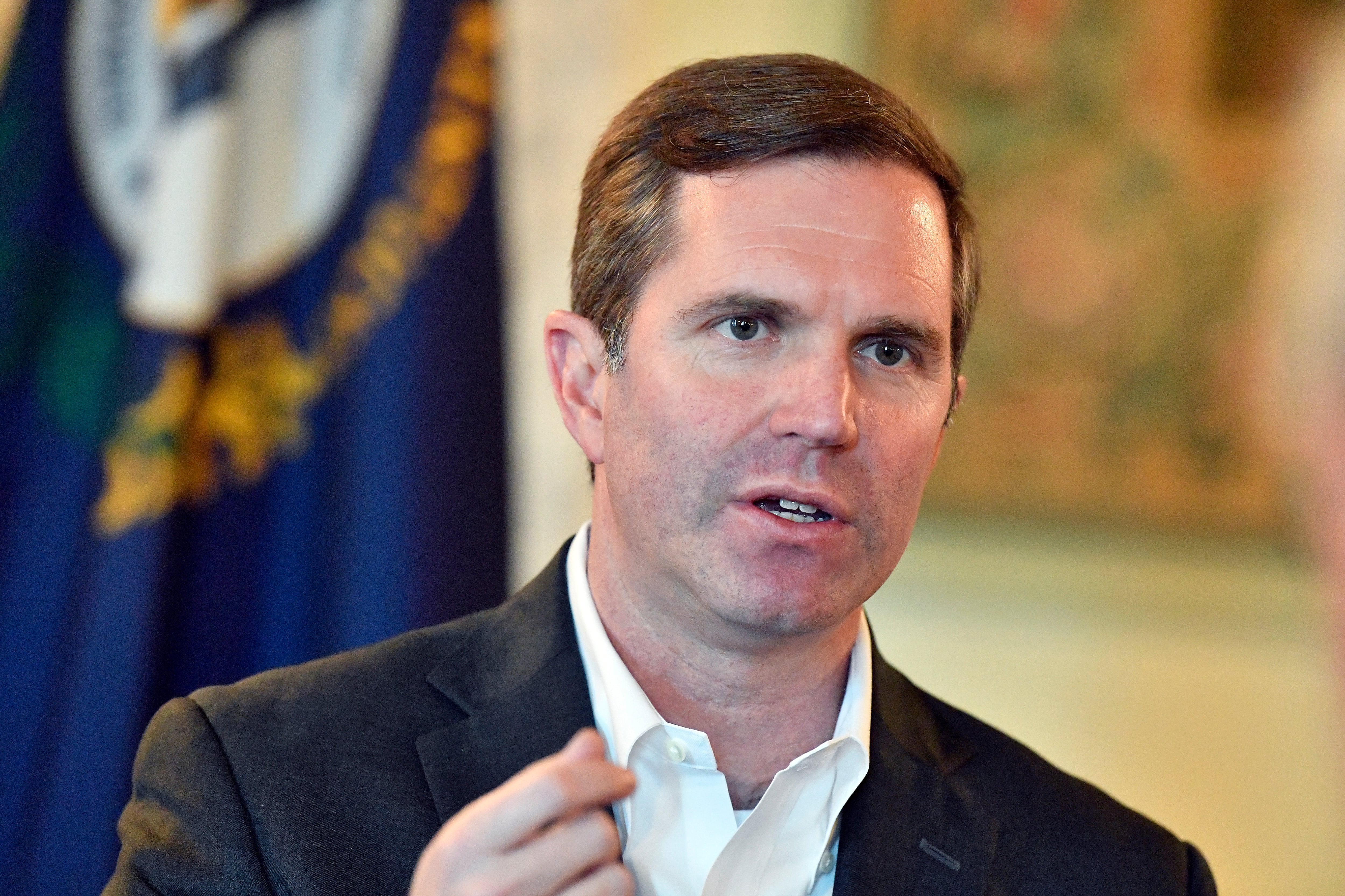 El gobernador de Kentucky, Andy Beshear (AP Foto/Timothy D. Easley)