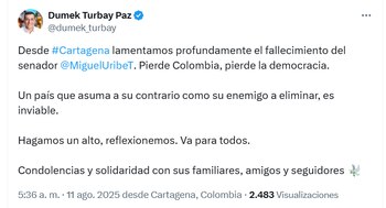 - crédito @dumek_turbay/X