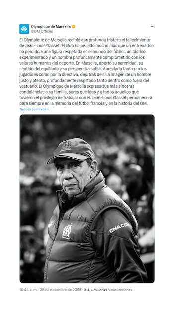 El posteo del Olympique de