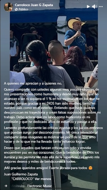 El humorista se defendió de