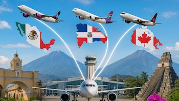 Guatemala incorporará tres rutas directas internacionales hacia México, República Dominicana y Canadá entre noviembre y diciembre de 2026