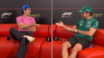 El divertido show entre Franco Colapinto y Fernando Alonso en la conferencia de prensa del GP de Singapur: “Acabo de hablar yo, boludo”