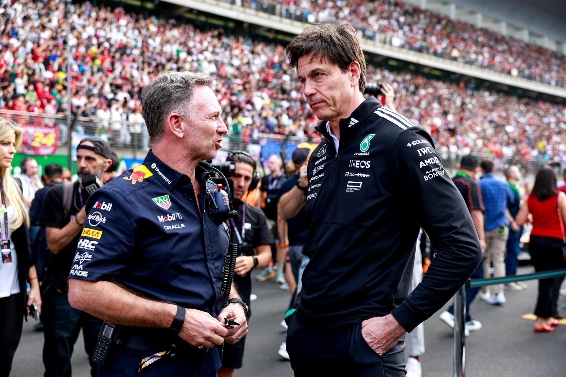 Toto Wolff y Christian Horner, dos históricos de la F1