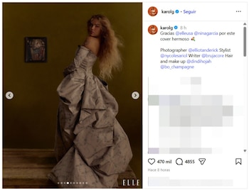 La faceta que la artista muestra a sus 35 años conquista a sus seguidores - crédito Karol G / Instagram