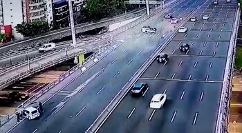 El momento tras la colisión