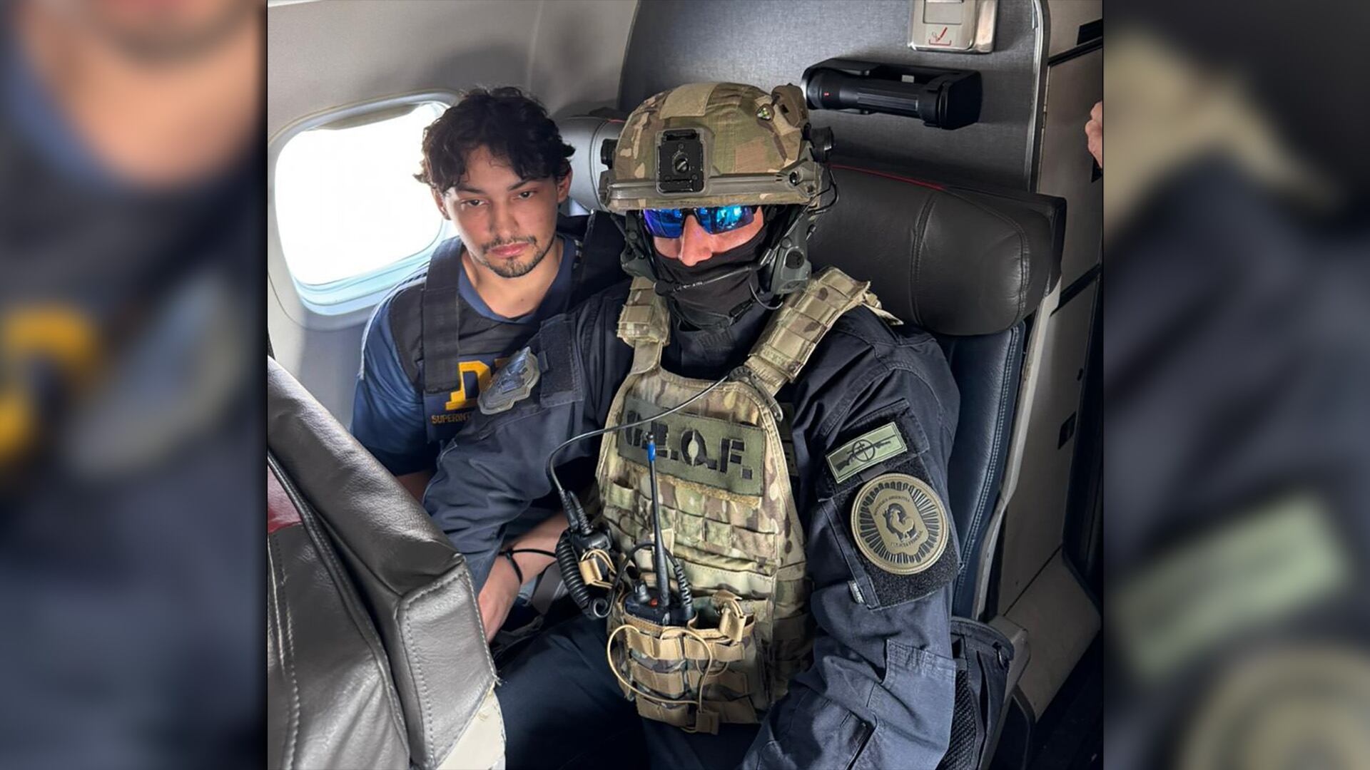 Ozorio, custodiado en el avión que lo trajo a la Argentina