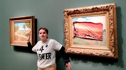 Una militante ecologista fue detenida por intervenir un cuadro de Monet en el Museo de Orsay