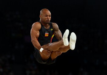 El gimnasta español Rayderley Zapata