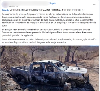 Publicación con información falsa, publicada en Facebook. Crédito: Redes Sociales