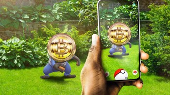 Cazar criptomonedas en la calle.