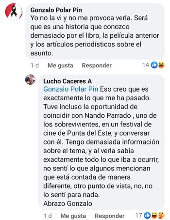 Lucho Cáceres responde a comentarios