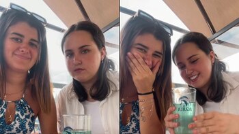 El vaso con el líquido