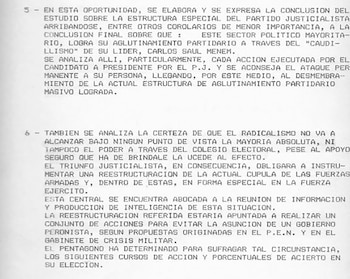 Párrafos del informe del jefe