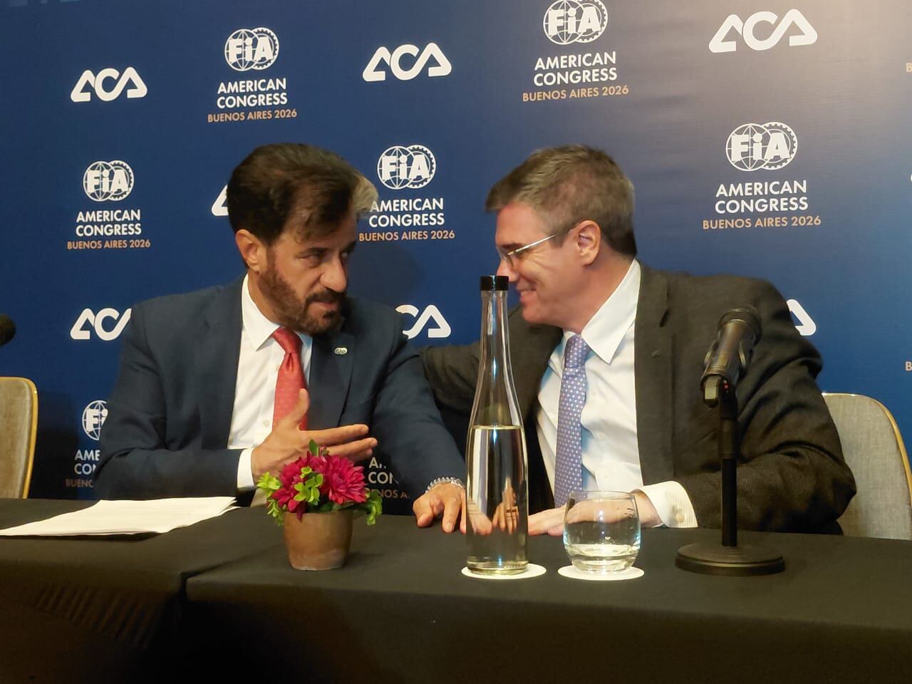 Mohammed Ben Sulayem y el presidente del ACA, César Carman