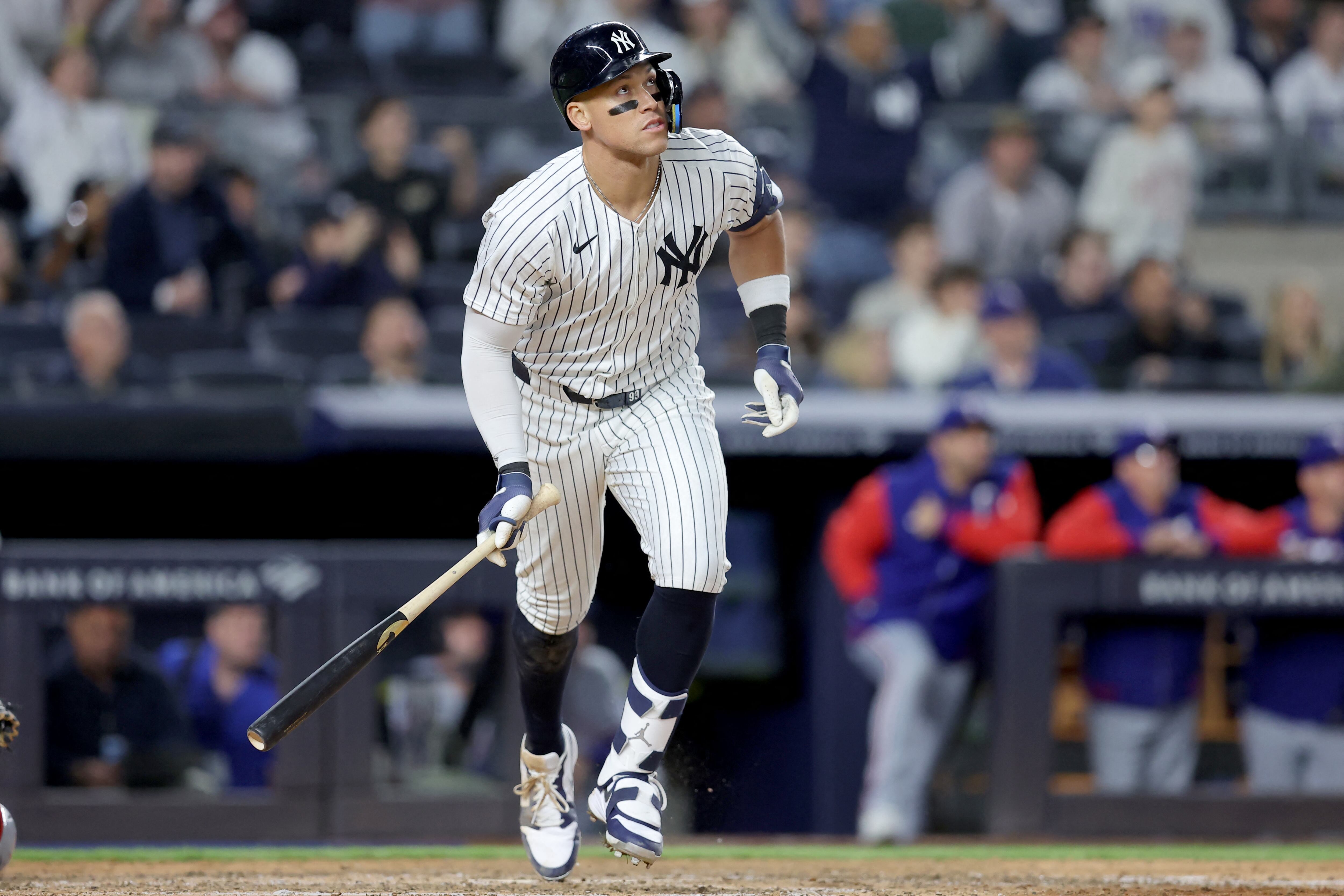 Aaron Judge es uno de los mejores jugadores a la ofensiva de toda la liga (Brad Penner-Imagn Images)