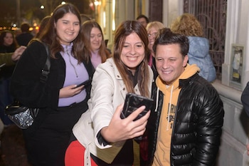 Luisana Lopilato fue a ver a Darío en una de sus funciones teatrales