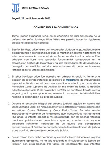 Jaime Granados, abogado líder del